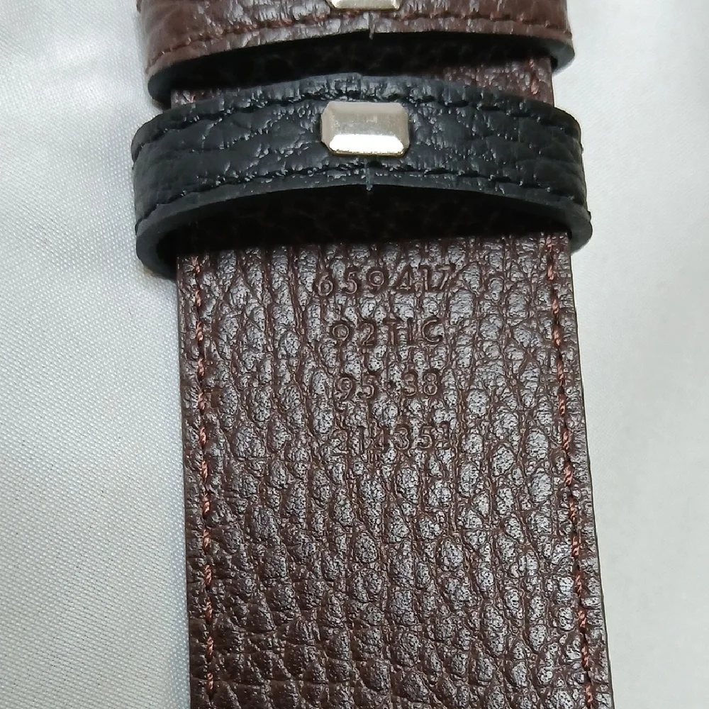 Gucci GG Maramont Reverseible Black/Brown Belt - Picture 5 of 5